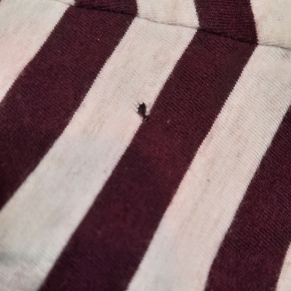 Synergy Organic Cotton Dolman Top Short Striped Shirt V Neck 3/4 Flare Sleeves M - Picture 5 of 6